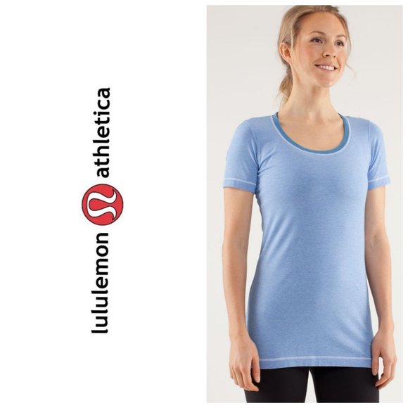 lululemon athletica Tops - LULULEMON Everyday Yogi Blue Striped T-shirt